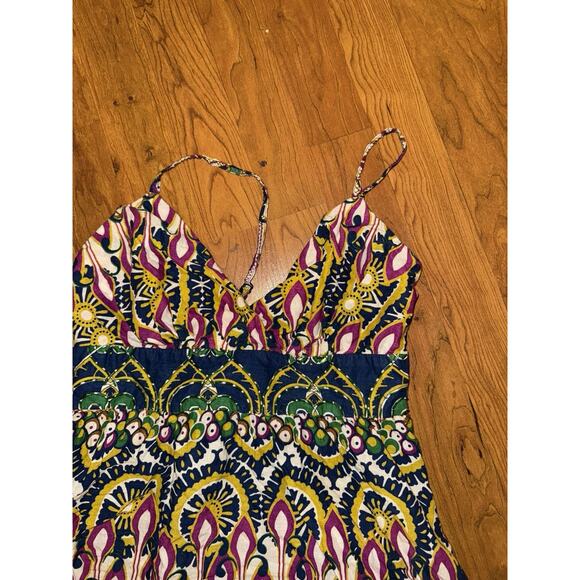 Envy Womens Multicolor Sleeveless Tank Colorful Beaded Medium Y2K Boho Hippie - Picture 2 of 3